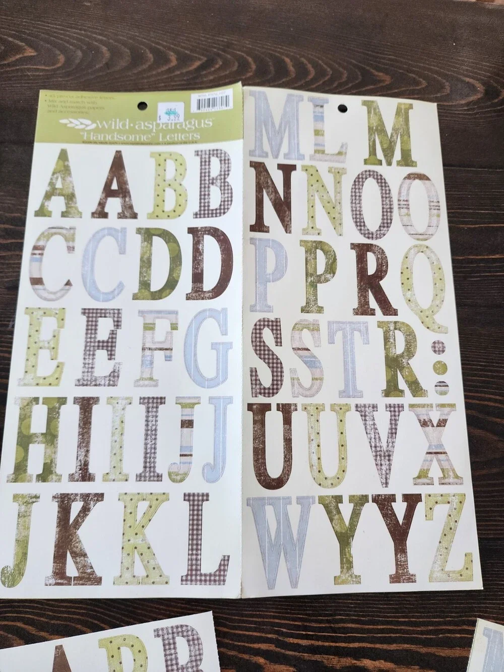 Scrapbooking Stickers Handsome Letters Alphabet Sheets Lot New Retired #22